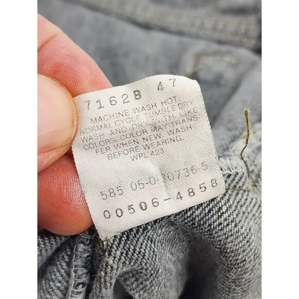Vintage Levi's 506-4858 Black Denim Jean's Men's Size 36 x 32 Made in USA 80s 90